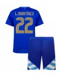Argentina Lautaro Martinez #22 Replika Borta Kläder Barn Copa America 2024 Kortärmad (+ byxor)